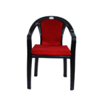 NILKAMAL Plastic Arm Chair with Cushion | Set of 1 | Comfortable Armchair for Living Room, Office, Garden & Outdoor | Supports up to 150 Kg