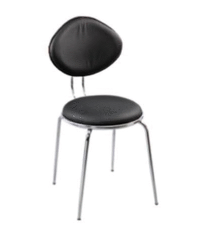 KRISHTHA Stackable Heavy Duty Chair with Back Rest – Black, Indoor & Outdoor Use