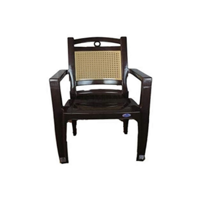 Nilkamal Plastic Mid Back Chair with Armrest | Stackable Dust-Free Chair for Home, Office, Outdoor & Garden Use