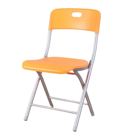 KRISHTHA Folding Chair with Wide Curved Backrest & Non-Slip Feet – Conference Office Dining Chair for Home, Indoor Use – Sturdy, Compact Design