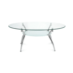 Nilkamal Clear Glass Centre Table – Modern Coffee Table with Sleek Design for Living Room