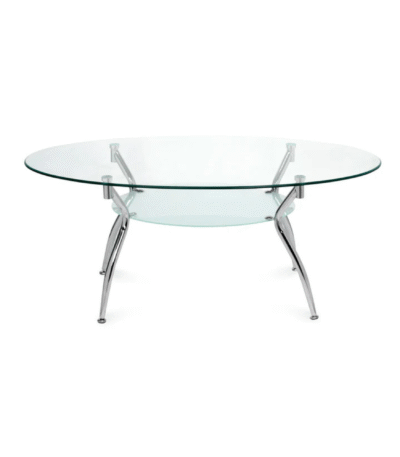 Nilkamal Clear Glass Centre Table – Modern Coffee Table with Sleek Design for Living Room