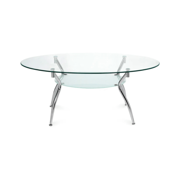 Nilkamal Clear Glass Centre Table – Modern Coffee Table with Sleek Design for Living Room