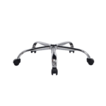 KRISHTHA Universal Metal Chair Base with Wheels – Grey, Shining Matt Finish