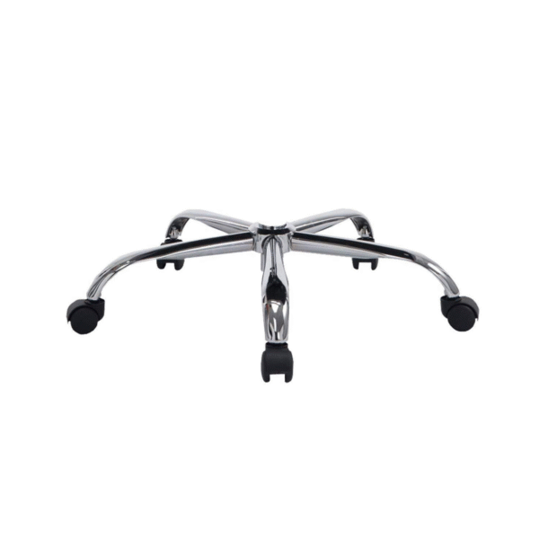 KRISHTHA Universal Metal Chair Base with Wheels – Grey, Shining Matt Finish