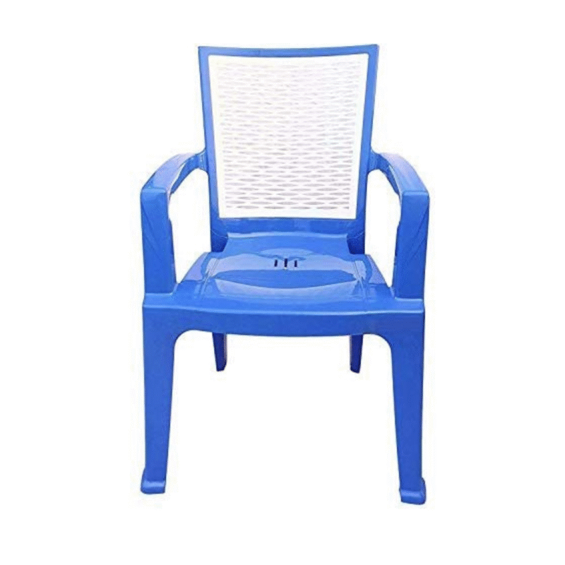 NILKAMAL Heavy-Duty Plastic Chair for Home, Office & Garden | Strong & Durable Design | Ideal for Dining, Living Room, or Outdoor Use | Blue