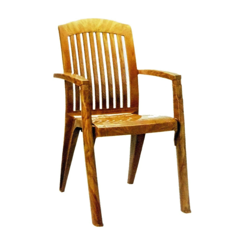 Nilkamal High Back Mango Wood Chair | Solid Wood Dining/Accent Chair for Home & Office | Elegant Design with Natural Finish