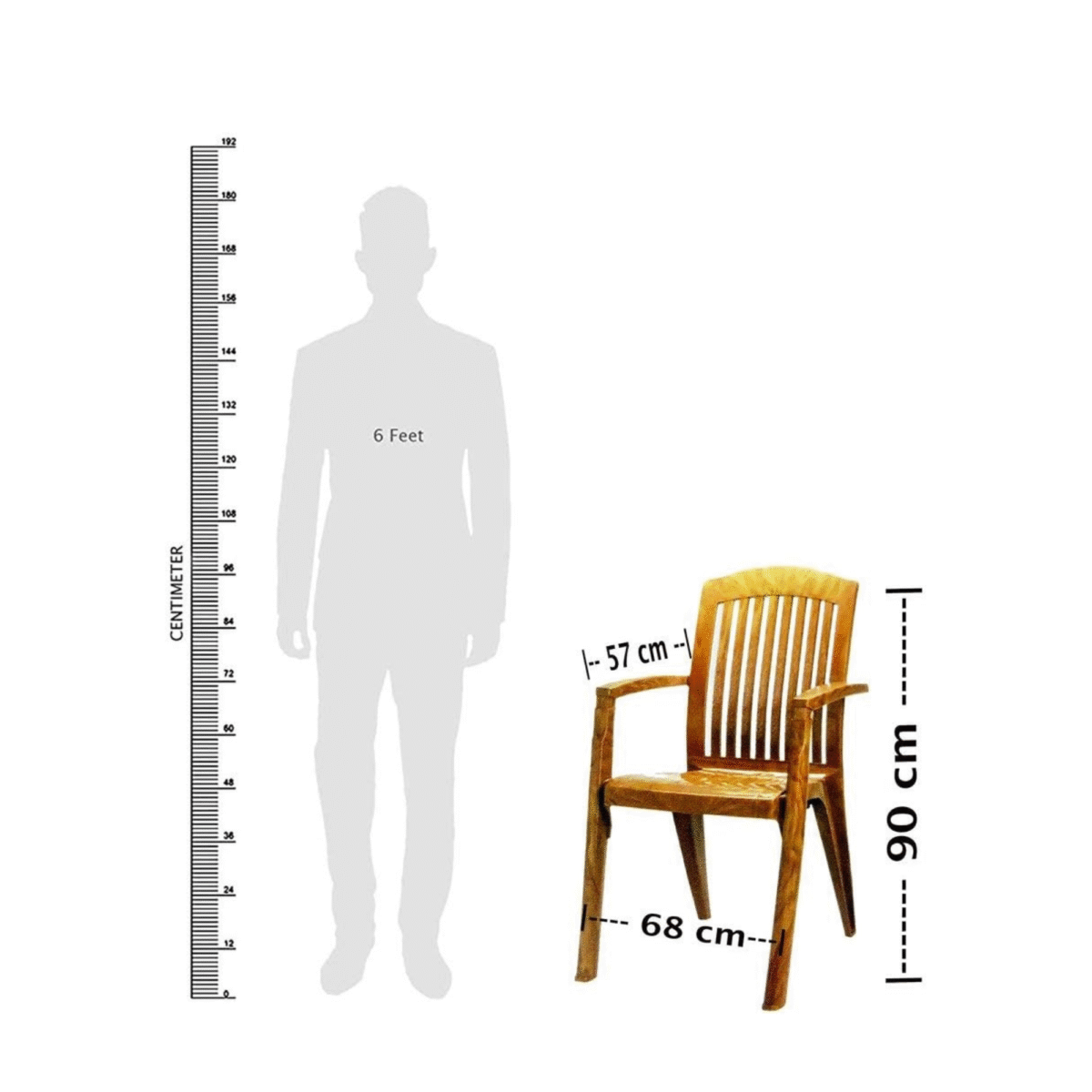 Nilkamal High Back Mango Wood Chair | Solid Wood Dining/Accent Chair for Home & Office | Elegant Design with Natural Finish