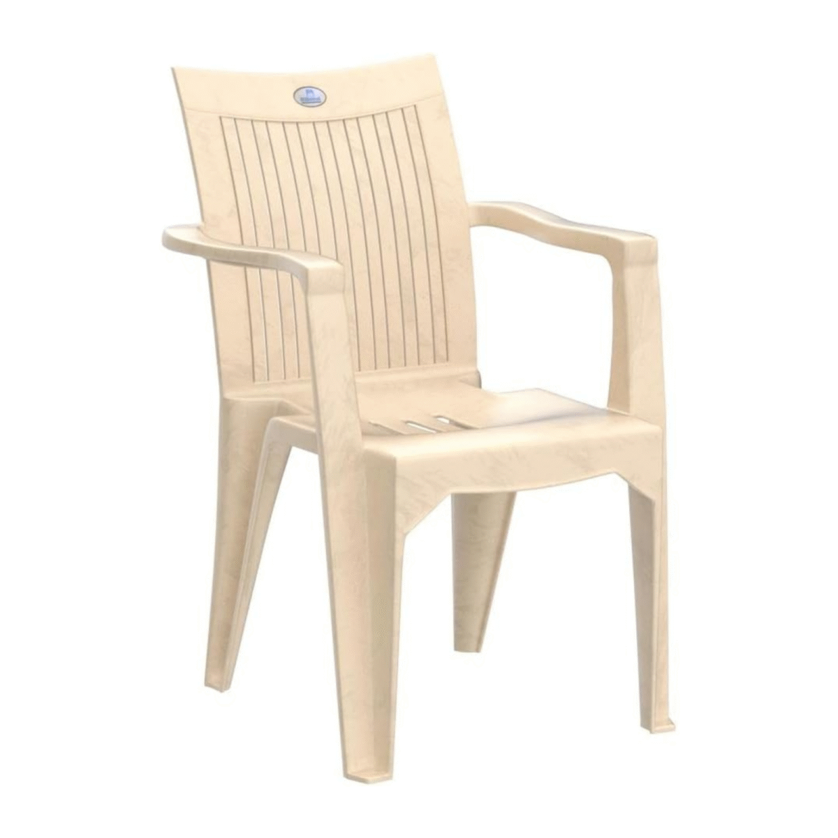 Nilkamal Plastic Mid‑Back Chair with Armrests | Dust‑Free, 100% Polypropylene | Stackable Chair for Home, Office & Outdoor Use