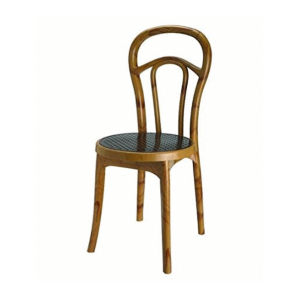 Nilkamal Plastic Mid Back Chair | Maple Finish & Brown | 100% Polypropylene Stackable Chair for Home, Office, Outdoor & Garden Use