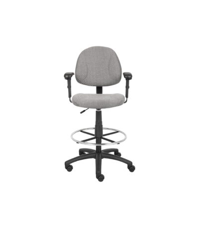 KRISHTHA Ergonomic Works Drafting Chair with Adjustable Arms, Breathable Mesh Back, Adjustable Height – Grey