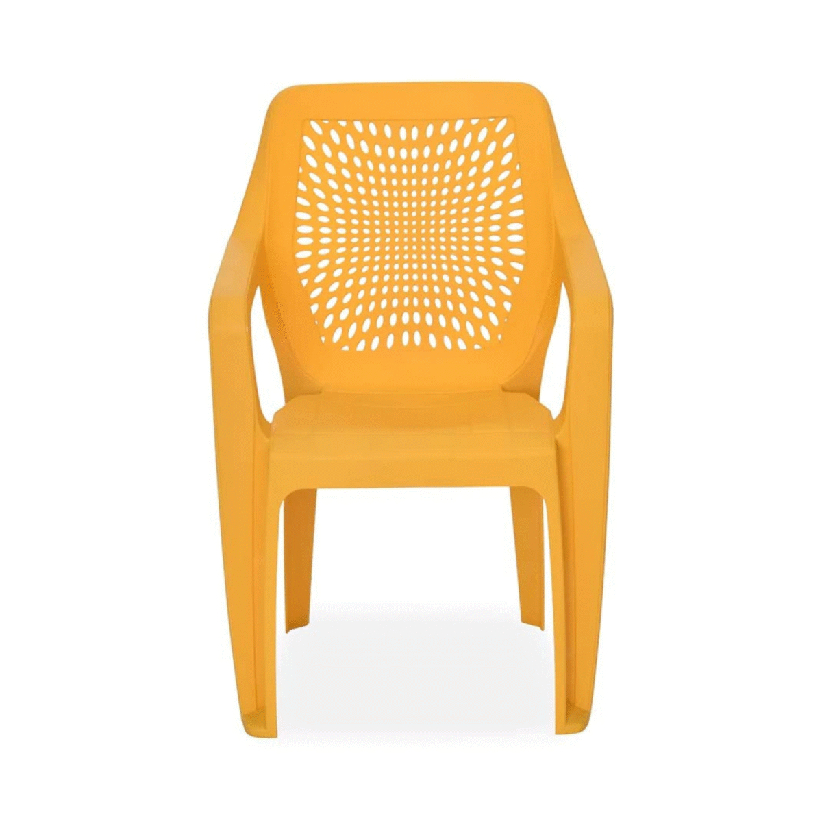 Nilkamal Trendy Plastic Mid Back with Arm Chair | Stackable Chair for Home, Office, Garden, and Outdoor Use | 100% Polypropylene | Dust-Free Design