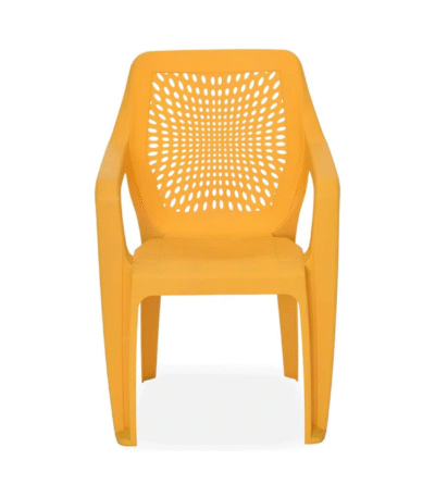 Nilkamal Trendy Plastic Mid Back with Arm Chair | Stackable Chair for Home, Office, Garden, and Outdoor Use | 100% Polypropylene | Dust-Free Design