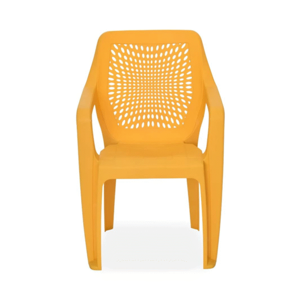 Nilkamal Trendy Plastic Mid Back with Arm Chair | Stackable Chair for Home, Office, Garden, and Outdoor Use | 100% Polypropylene | Dust-Free Design