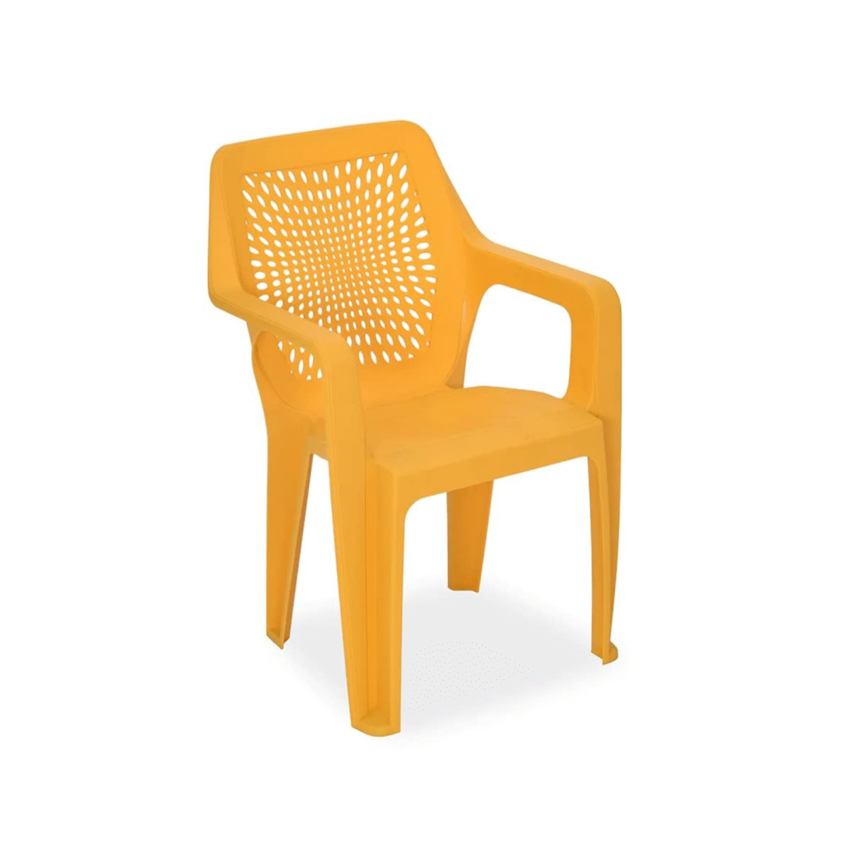 Nilkamal Trendy Plastic Mid Back with Arm Chair | Stackable Chair for Home, Office, Garden, and Outdoor Use | 100% Polypropylene | Dust-Free Design