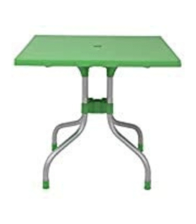 Nilkamal 4-Seater Plastic Dining Table – Durable & Lightweight Table for Home, Garden, Cafeteria, Outdoor & Indoor Use – Gree