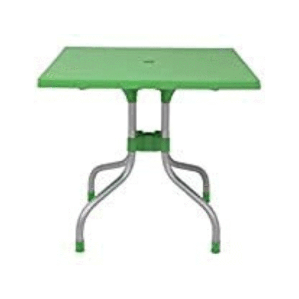Nilkamal 4-Seater Plastic Dining Table – Durable & Lightweight Table for Home, Garden, Cafeteria, Outdoor & Indoor Use – Gree