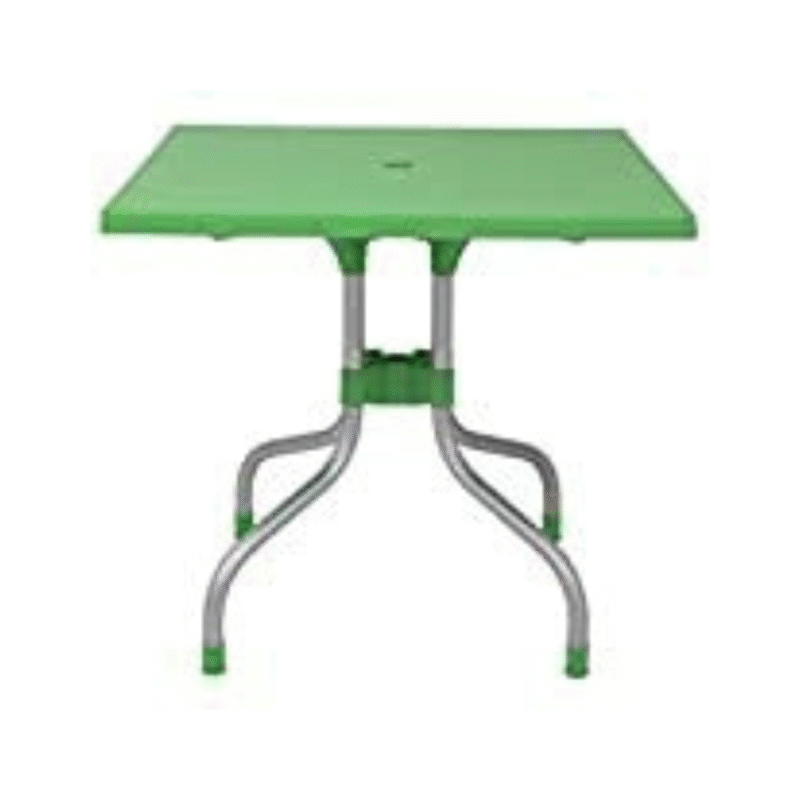 Nilkamal 4-Seater Plastic Dining Table – Durable & Lightweight Table for Home, Garden, Cafeteria, Outdoor & Indoor Use – Gree