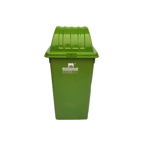 Nilkamal Plastic Open-Top Garbage Waste Bin – 60 Litres (Green) | Durable Waste Disposal Bin for Home, Office, Garden & Commercial Use