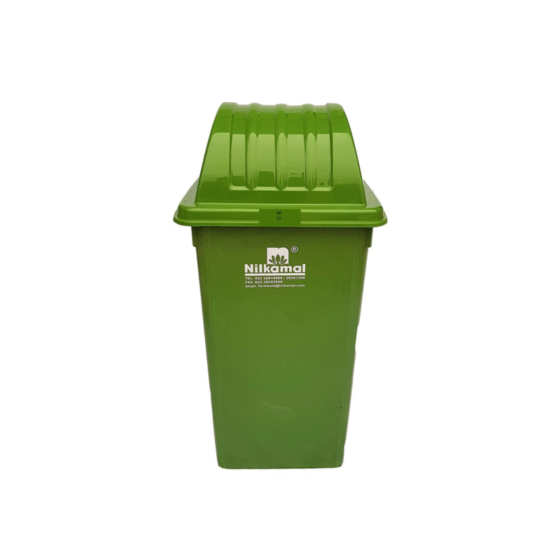Nilkamal Plastic Open-Top Garbage Waste Bin – 60 Litres (Green) | Durable Waste Disposal Bin for Home, Office, Garden & Commercial Use