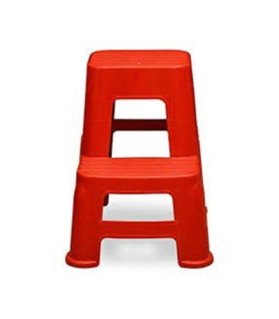 Nilkamal Plastic Stool – Bright Red | Durable, Lightweight & Stackable | Multipurpose Stool for Home, Kitchen, Bathroom & Outdoor Use