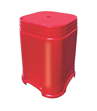 Nilkamal Strong & Durable Plastic Seating Stool – Bright Red | High Load Capacity Stool for Home, Bathroom, Kitchen, Office & Living Room | No Assembly Required