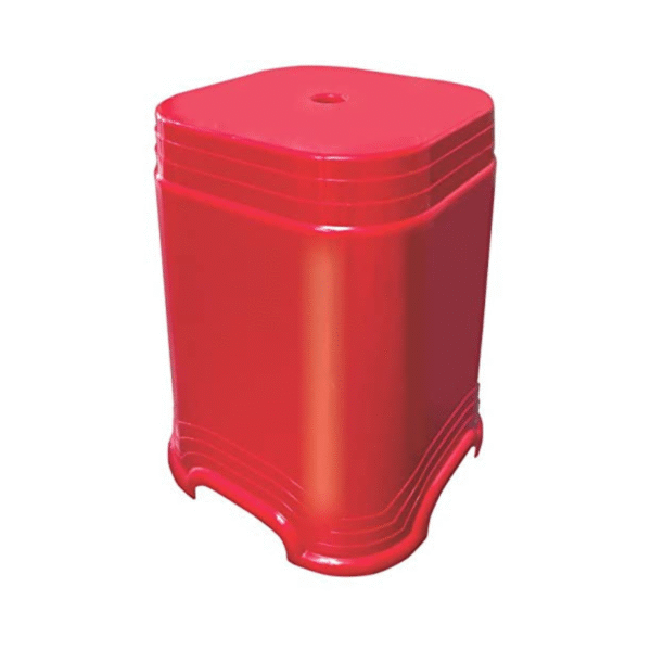 Nilkamal Strong & Durable Plastic Seating Stool – Bright Red | High Load Capacity Stool for Home, Bathroom, Kitchen, Office & Living Room | No Assembly Required