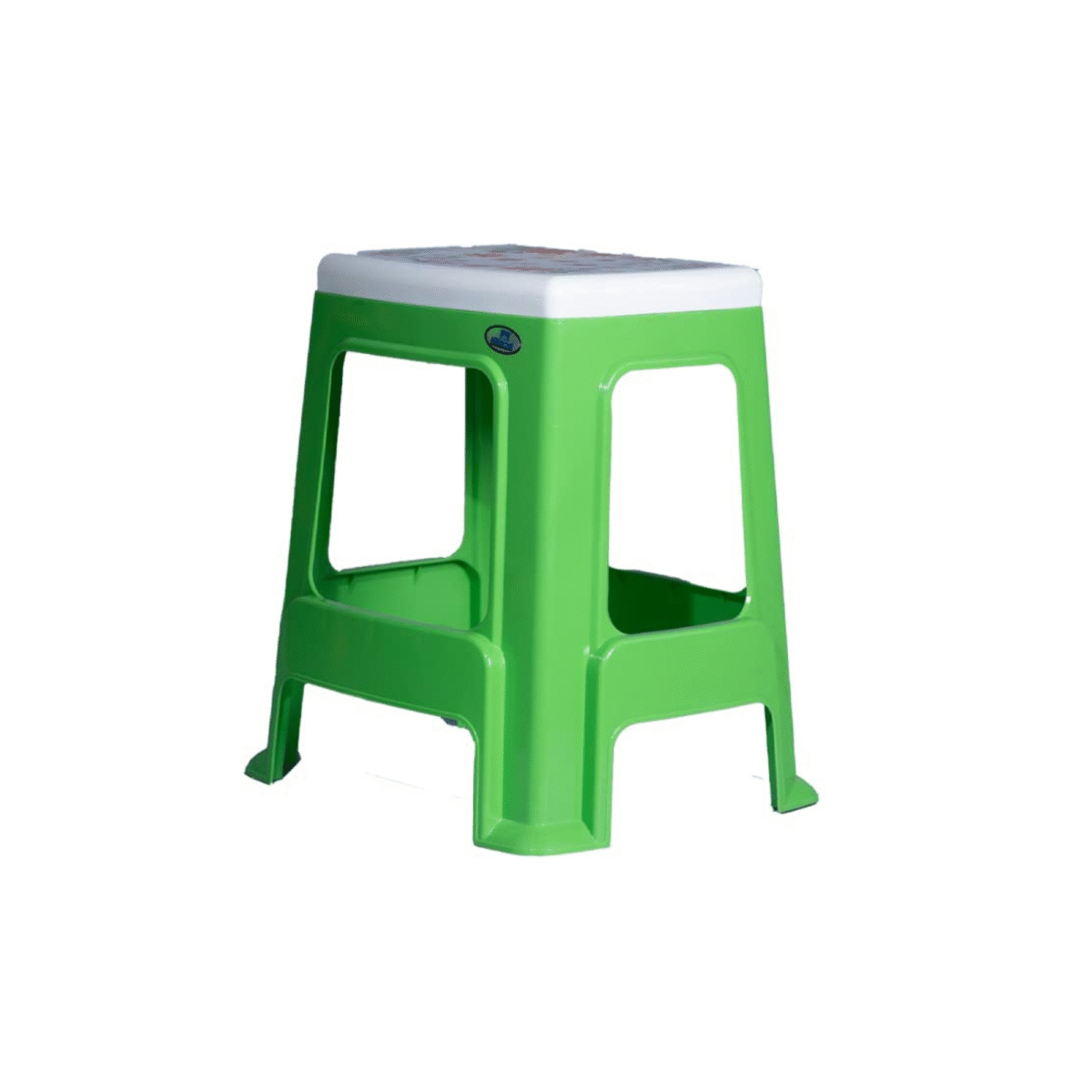 Nilkamal Printed Plastic Stool – Elegant Modern Design | Green | Medium Size Stool for Home, Kitchen, Bathroom & Office | Durable & Ready to Use