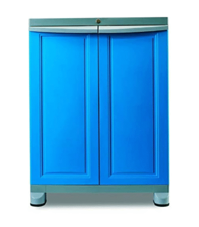 Nilkamal Compact Plastic Storage Cabinet | Blue | Portable & Floor-Mounted