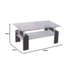 Nilkamal Center Table – Stylish White & Black Finish, Durable Living Room Coffee Table