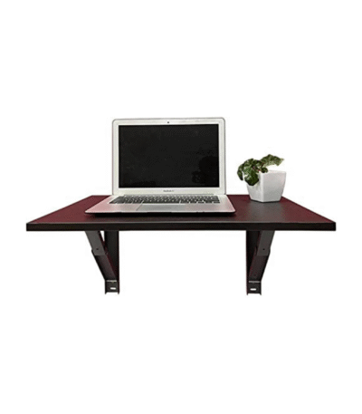 Krishtha Multipurpose Wall Mounted Folding Table – Engineered Wood | Space-Saving Laptop, Study, Writing & Dining Wall Desk for Home, Office & Kids