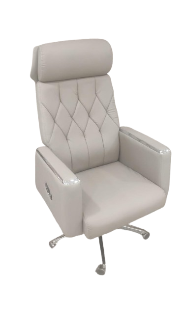 KRISHTHA Leather High Back Premium Boss Chair – Executive Office Chair with Fixed Armrests, Ergonomic Support & Luxurious Comfort