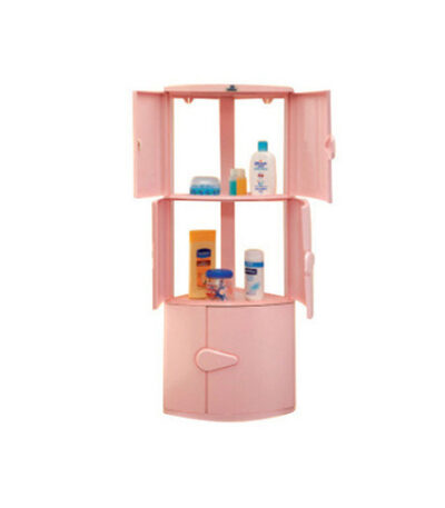 Nilkamal 3-Door Corner Cabinet – Ivory | Compact & Stylish Multipurpose Storage for Home