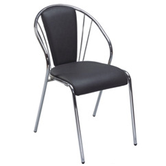 KRISHTHA Destiny Metal Restaurant Chair – Black | Stylish & Durable Dining Chair for Cafes, Restaurants, and Homes