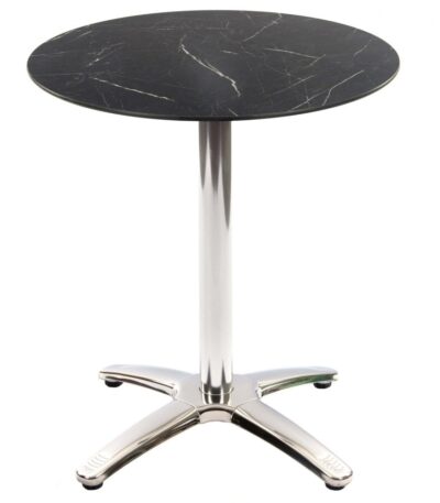 KRISHTHA Fresh Marble Bistro Table – 700mm Round Aluminium Table for Indoor & Outdoor Use