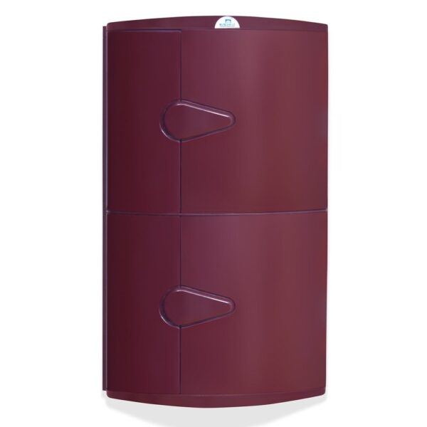 Nilkamal 2-Door Plastic Storage Corner Cabinet | 60cm | Maroon | Compact Organizer for Home Corners