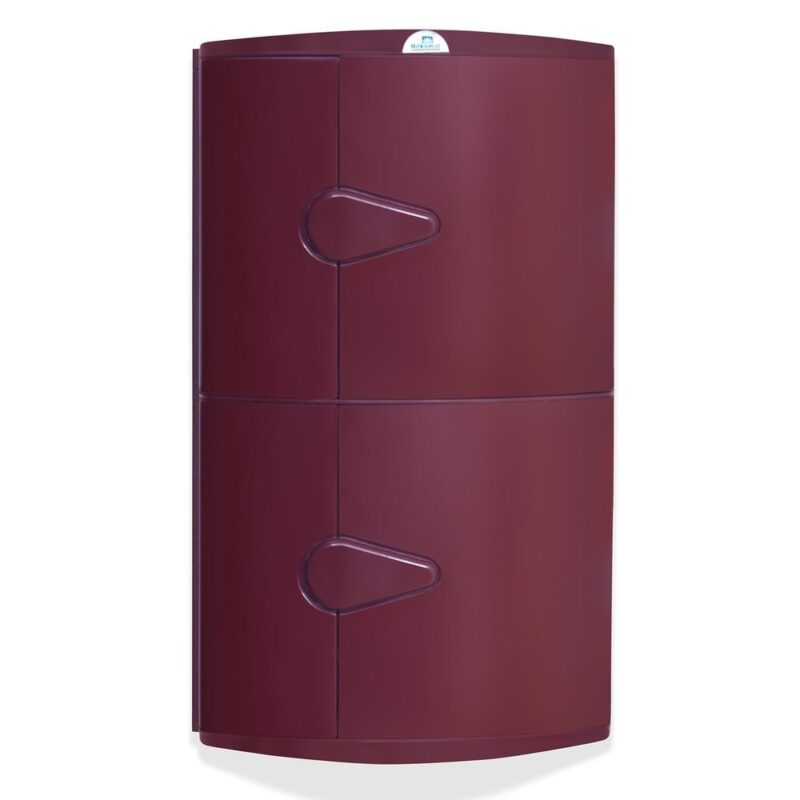 Nilkamal 2-Door Plastic Storage Corner Cabinet | 60cm | Maroon | Compact Organizer for Home Corners