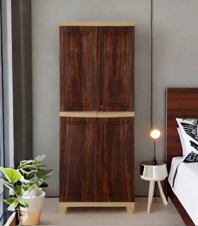 Nilkamal Freedom Big 5 Plastic Storage Cabinet | Multipurpose Organizer for Home & Office | Weathered Brown & Biscuit