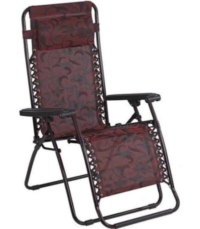 Nilkamal Frolic Easy Chair – Brown | Sturdy Iron Frame Relaxing Chair for Home & Balcony