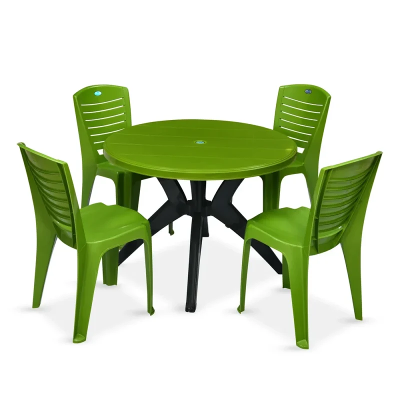 Nilkamal Meridian Kross Leg 4-Seater Dining Table Set | Modern Wooden Dining Set for Home, Dining Room & Apartment Use