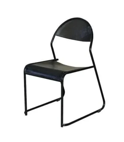 KRISHTHA Mild Steel Perforated Visitor Chair | Armless | Durable Office & Waiting Room Chair