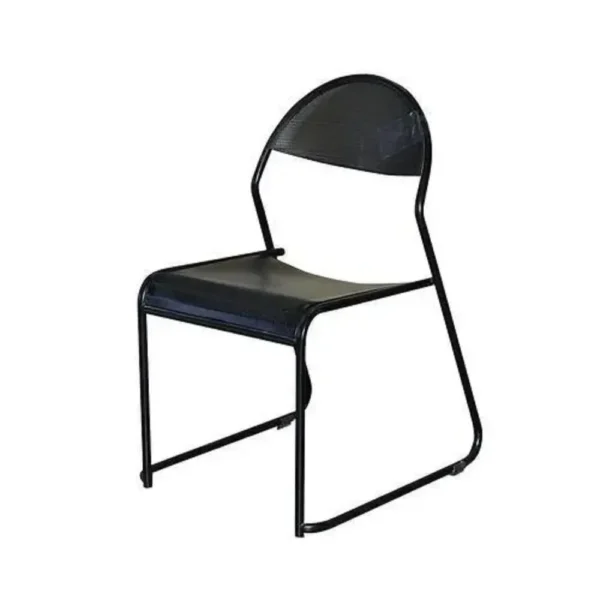 KRISHTHA Mild Steel Perforated Visitor Chair | Armless | Durable Office & Waiting Room Chair