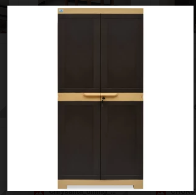 Nilkamal FB-1 Plastic Double Door Wardrobe | Multipurpose Cabinet for Home, Office, Café, and More