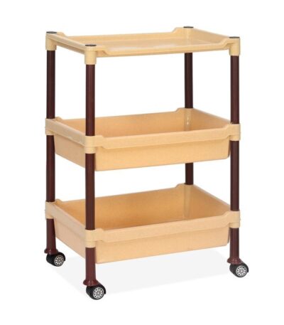 Nilkamal 100% Original Multicolor Plastic Trolley | Multipurpose Utility Storage Cart | Durable, Lightweight & Space-Saving Organizer for Home, Kitchen & Office