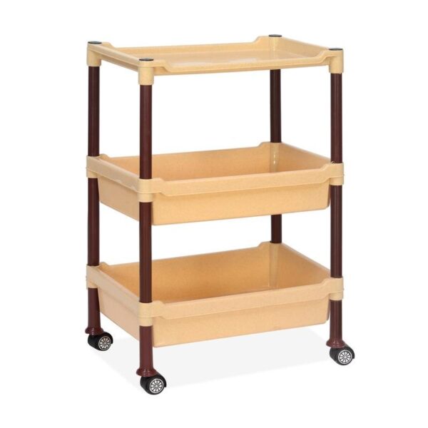 Nilkamal 100% Original Multicolor Plastic Trolley | Multipurpose Utility Storage Cart | Durable, Lightweight & Space-Saving Organizer for Home, Kitchen & Office
