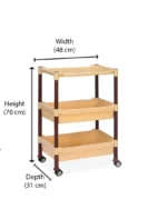 Nilkamal 100% Original Multicolor Plastic Trolley | Multipurpose Utility Storage Cart | Durable, Lightweight & Space-Saving Organizer for Home, Kitchen & Office