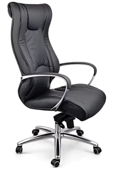Upgrade your workspace with the Krishtha High Back Executive Chair featuring PU leather, ergonomic support, heavy-duty aluminum base, and a 3-position knee tilt mechanism.
