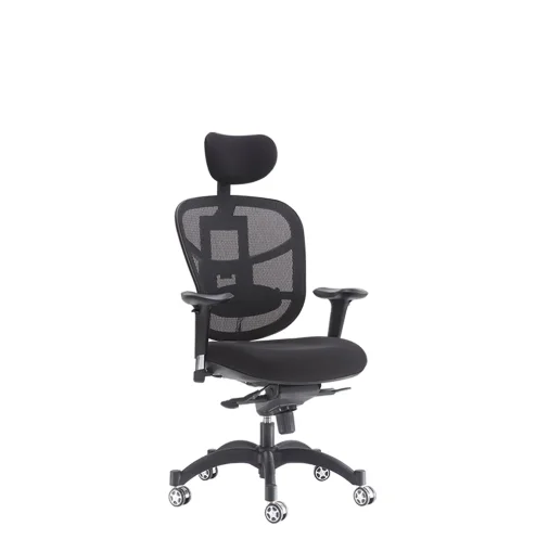 Krishtha Black Back Support Office Chair Krishtha STC1054 Mesh Office Chair – Black 
