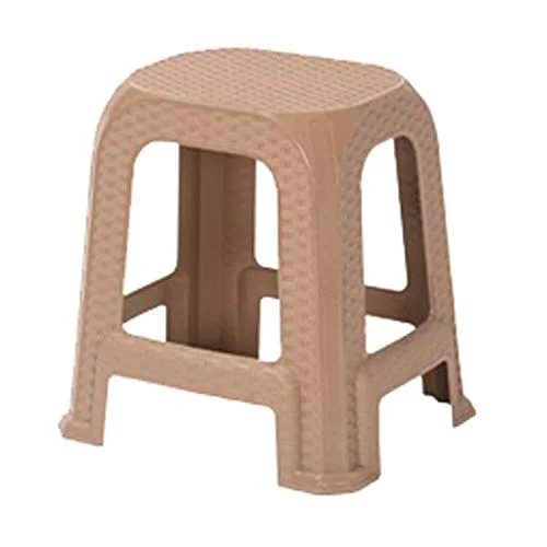 Nilkamal Plastic Stool – Dark Beige | Lightweight, Durable & Stackable | Multipurpose Stool for Home, Kitchen, Bathroom & Outdoor Use